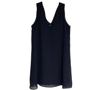 Madewell V-neck Nightshine Black Shift Dress